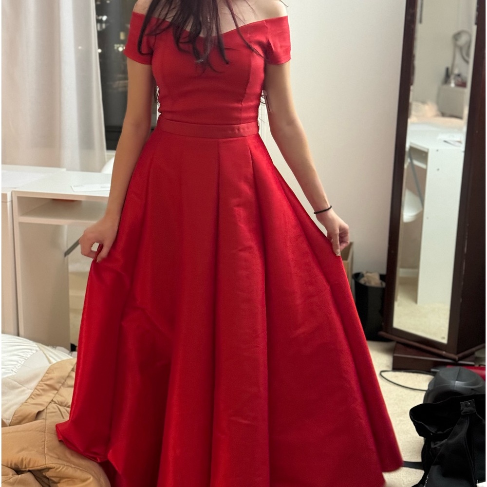 Red party dress. Wore it only once.